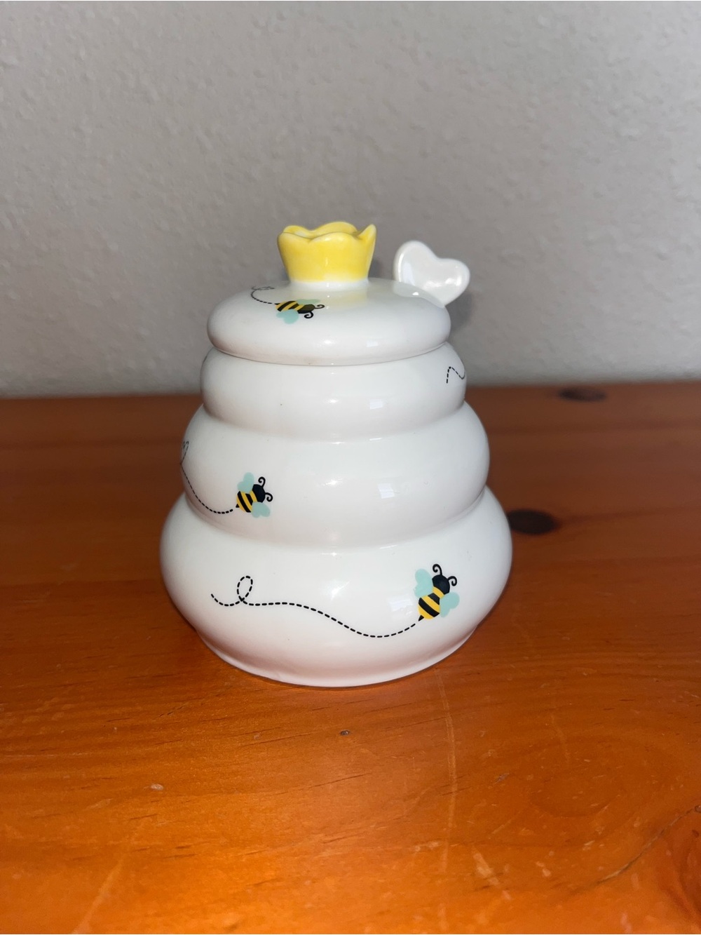 Ceramic Bee Hive Honey Jar